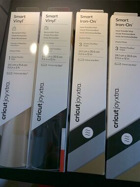 Cricut Joy Xtra Smart Vinyl & Iron-On Bundle in White and Black new